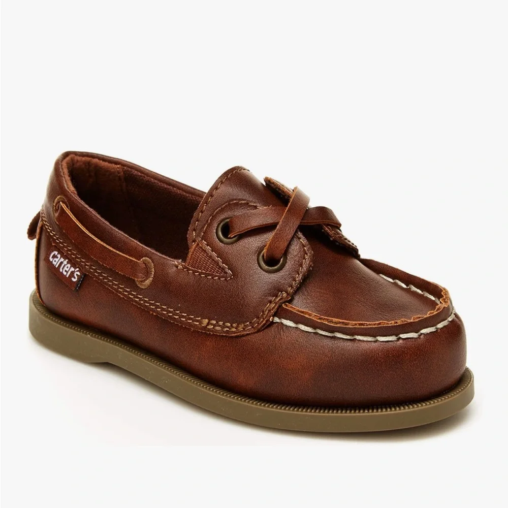 Carter's Brown Moccasin Kids Toddler Dress Shoes,Size 6 .